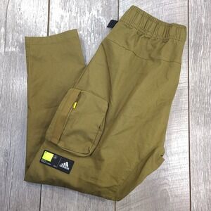 Adidas Pants Mens Medium Brown Twill Canvas Custom Cargo Cotton Straight Leg
